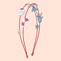 Mimi & Lula Santa & Rudolph Double Alice Hairband