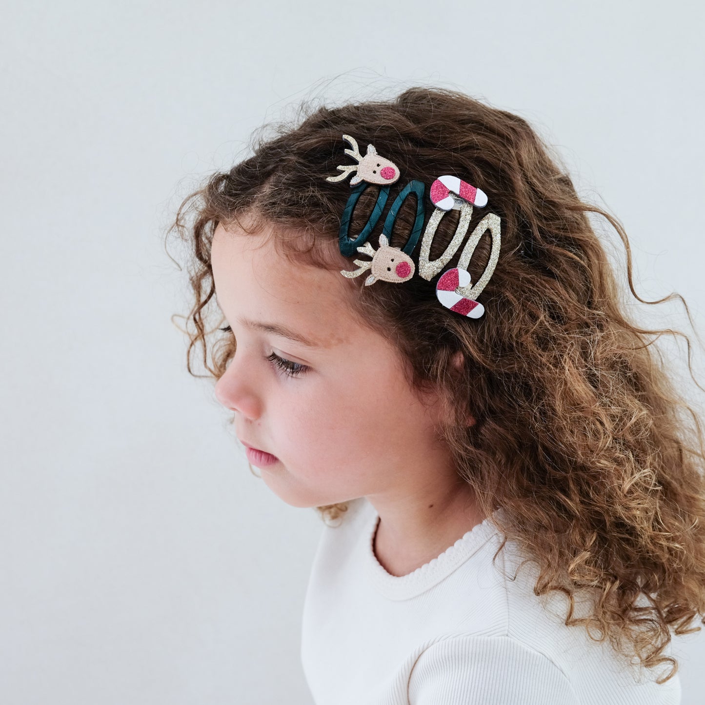 Mimi & Lula Rudolph & Candy Cane Clic Clac Hair Clips - Set of 4