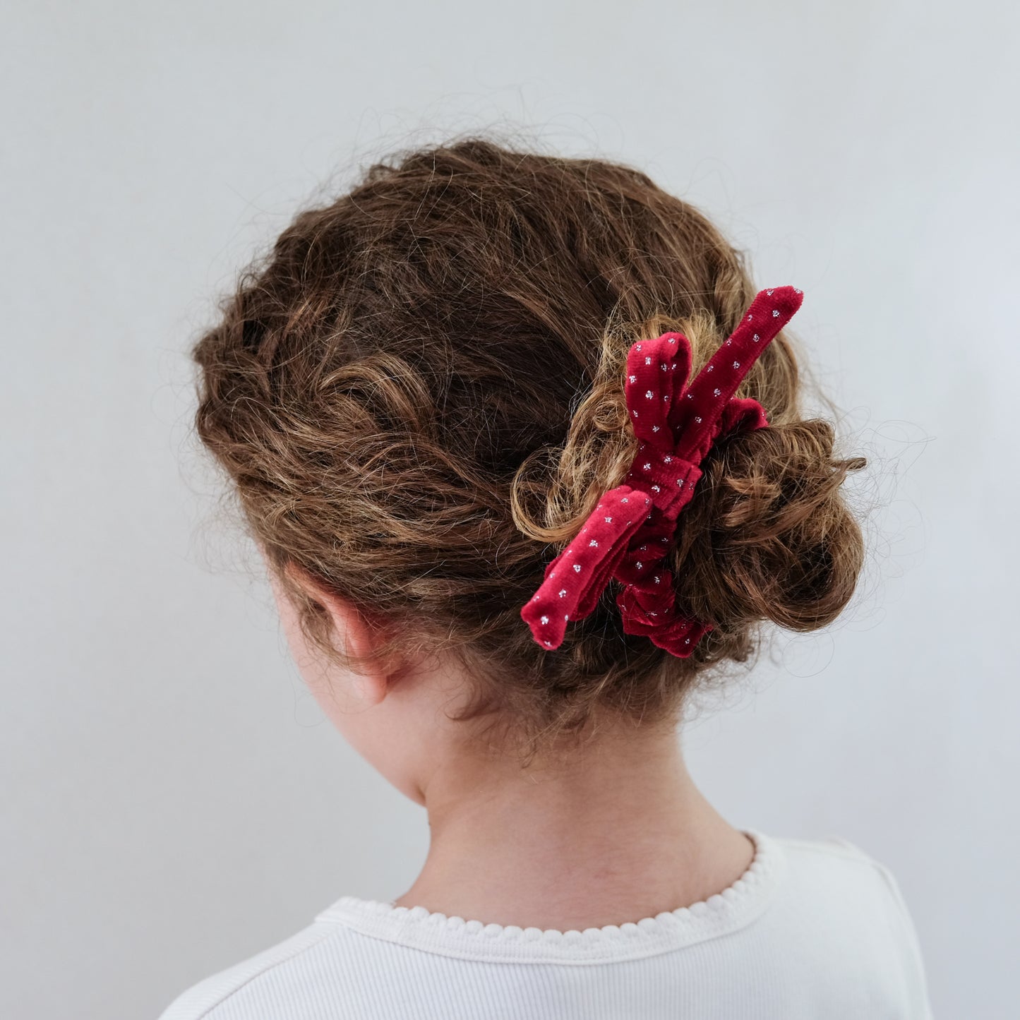 Mimi & Lula Christmas Velvet Bow Scrunchies - Set of 4