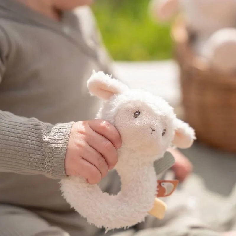 Soft Ring Rattle Sheep - Little Farm
